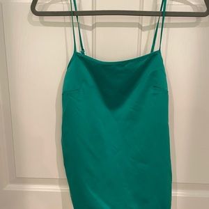 Green J Crew Silky tank top